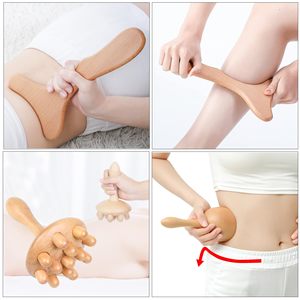 Outils de <span class=keywords><strong>Massage</strong></span> de thérapie du bois de marque privée ensemble d'outils de <span class=keywords><strong>Massage</strong></span> de bâton de bois de Guasha de rouleau en bois - Product Image 3