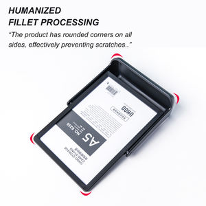 Support de carte en matériau PS&PVC imprimé UV haute résolution, imperméable et recyclable en forme de T, pour la réception d'hôtel, format A5/A4 - Product Image 4