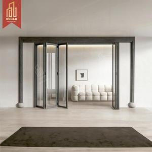 Portes en aluminium Pliage accordéon Design Gain de place Patio Cuisine <span class=keywords><strong>Maison</strong></span> Utilisation Durable Flexible Vue dégagée Alternative <span class=keywords><strong>Porte</strong></span> pliante - Product Image 3