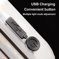 RGB LED-Warnleuchte mit Unabhängigem Knopf, Mehrfarbiger Blitzmodus, Sechseckige Notfall-Stroboskoplampe für Autos, ABS-Material, Einfach zu Montieren
