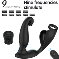 S-hande Vibrierender Prostata-Massager Analplug Tragbarer Analstimulator Prostata-Massagegerät Penisringe für Männer