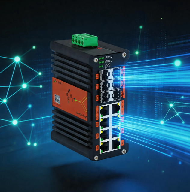 E-link LNK-TH2408MP Industrial 8-Port Gigabit PoE Managed Ethernet Switch 4 SFP 2 10G SFP+ 110Gbps VLAN Support DIN Rail Mount