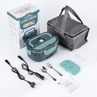 Boîte à lunch électrique en acier inoxydable 1,5 L, chauffe-plat portable pour voiture, camion, maison et bureau – Meilleure vente