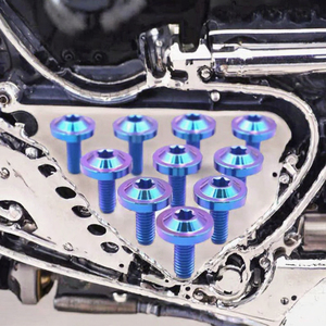 Vis de machine à tête ronde Torx en titane M4 M5 M6, filetage métrique et impérial standard, fixations revêtues pour vélos, motos et voitures - Product Image 2