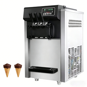 Máquina de helado suave de mostrador, diseño compacto, funcionamiento silencioso, ideal para pequeños negocios, kioscos y vendedores de comida callejera, fácil de limpiar. - Product Image 2