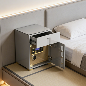 Caja Fuerte de Acero <span class=keywords><strong>CTG</strong></span>-60 Blanca Gris con Cerradura Electrónica de Código, Caja Fuerte para Hogar, Hotel, Escuela, Hospital - Product Image 1