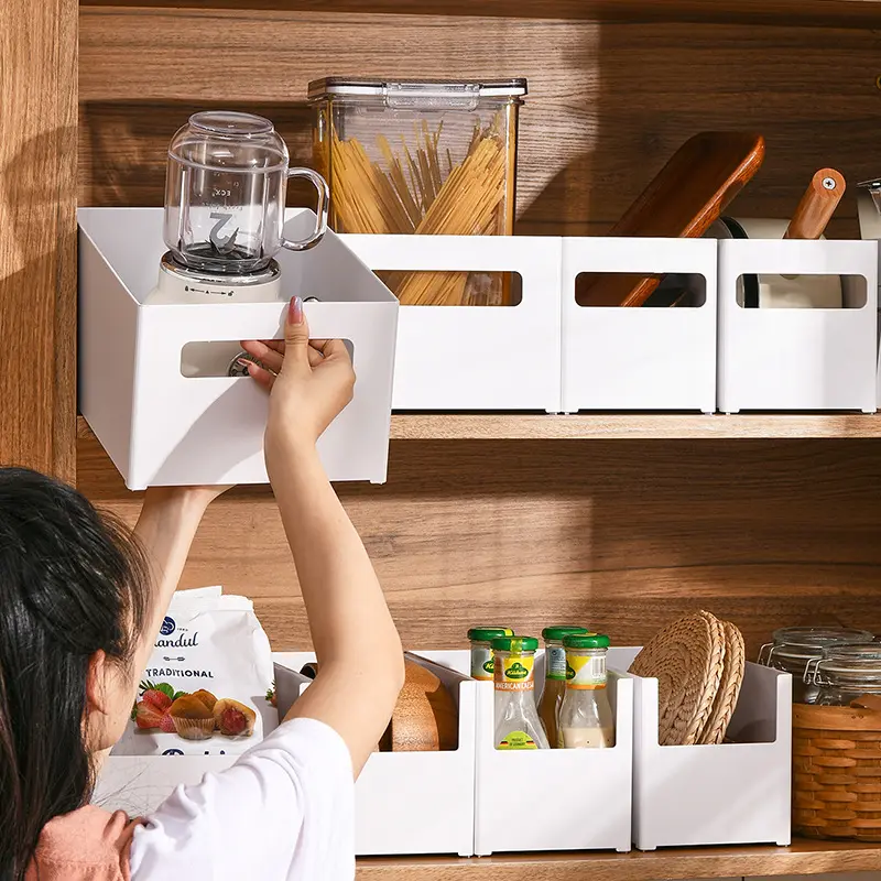 Contenitori portaoggetti Organizer per armadietti organizzazione e stoccaggio di dispensa da cucina di alta qualità multifunzione industriale in plastica 4 pezzi S/M/L