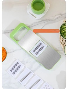Stainless Steel Kitchen Slicer Manual <b>Vegetable</b> Slicer Grater With Hand Protector Pp Plastic for Food Preparation - Product Image 5
