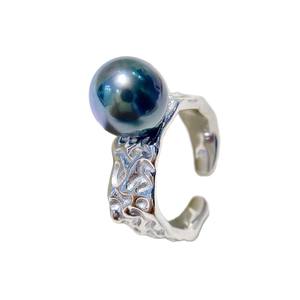 10637 S925 <b>Silver</b> Ring Holder Fashionable DIY Pearl Accessories for Women 8-12mm <b>Beads</b> Size 6mm and 8mm - Product Image 5