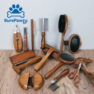 Peigne <span class=keywords><strong>de</strong></span> toilettage pour animaux <span class=keywords><strong>de</strong></span> compagnie en <span class=keywords><strong>bois</strong></span> massif <span class=keywords><strong>de</strong></span> style antique pour chats et chiens - Élimination des poils - Toilettage spécial - Product Image 1