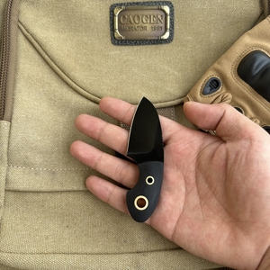 黒小型G10ハンドル屋外サバイバルミニネックレスネックポケットナイフKydexシース付き - Product Image 5