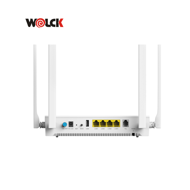 3000Mbps Dual Band Gigabit Wi-Fi6 VoIP Gateway ONT 4GE+1POTS+2WIFI6 AX3000 ONU for FTTH Network