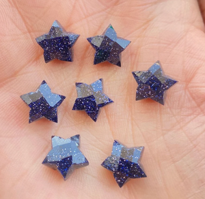 Piedra de Sol Azul Natural Facetada en Forma de Estrella, Gema Briolette para Joyería, Anillo, Colgante, Pulsera, Collar, Ojo de Gato, Marca AMARA - Product Image 4