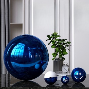 Сапфировый синий шарик из нержавеющей стали скульптура домашний Декор потолочный оконный орнамент для внутреннего свадебного торжества - Product Image 2
