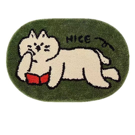 Chat à fond vert