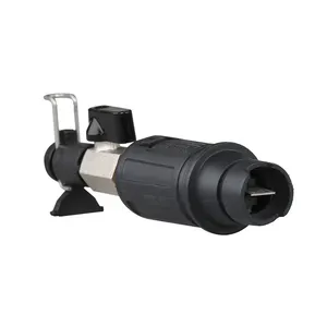SPS sıcak yeni ürünler araba yıkama su tabancası su boru konnektörü yüksek basınçlı su borusu meme için B tipi siyah katlı vana ile