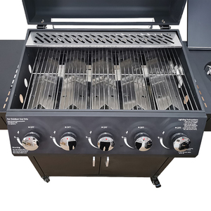 Parrilla de <span class=keywords><strong>Gas</strong></span> Propano Moderna para Exteriores con Recubrimiento en Polvo, 5+1 Quemadores, con Quemador Lateral de 60000 BTU - Product Image 4