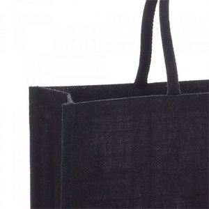 Wholesale <b>Cheap</b> Reusable Blank Custom Color Large Size Jute Tote Shoulder Shopping Bag - Product Image 3