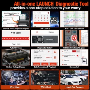 Outil de diagnostic professionnel LAUNCH X431 ELITE <span class=keywords><strong>OBD</strong></span> OBD2, <span class=keywords><strong>scanner</strong></span> VIN automatique, codage ECU de tous les systèmes, bidirectionnel, mise à jour gratuite - Product Image 5