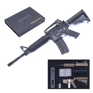 Alloy gen AR 15 Ar 18 36cm skala model senapan logam diy kayu logam berdiri diy mainan penuh logam model senjata model senjata militer