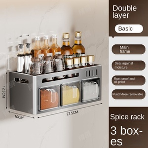 Étagère à épices de <span class=keywords><strong>cuisine</strong></span> - Boîte de rangement murale multifonctionnelle Étagère de rangement de <span class=keywords><strong>cuisine</strong></span> moderne pour une utilisation en <span class=keywords><strong>cuisine</strong></span> - Product Image 6