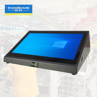 Mesin Kasir Desktop Metal Layar Sentuh Ganda Android Quad-Core RK3566 S60-A Penyimpanan EMMC 32G/64G Memori 2GB DDR3 SS58