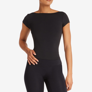 <span class=keywords><strong>Abbigliamento</strong></span> Fitness personalizzato con Logo Oem <span class=keywords><strong>abbigliamento</strong></span> donna 2024 con scollo a <span class=keywords><strong>barca</strong></span> stretto <span class=keywords><strong>abbigliamento</strong></span> da donna - Product Image 3