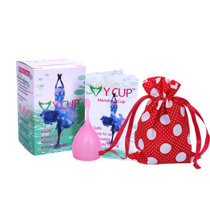 Aprobado por la FDA de calidad superior de silicona médica Las copas menstruales <span class=keywords><strong>con</strong></span> almacenamiento bolsa de tela - Product Image 6
