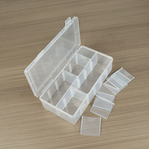 Transparent Plastic <b>Storage</b> <b>Box</b> 12 Compartments For Fishing Tackle And <b>Small</b> Parts Desktop Organizer With Lid - Product Image 2