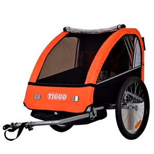 Rimorchio per Bicicletta 3 in 1 Pieghevole, Passeggino Jogger, Carrozzina per Bambini con Sistema di Ammortizzazione, Pneumatici in Gomma Regolabili - Product Image 5