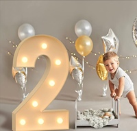 Décoration d'anniversaire en chiffres lumineux de 3FT, grand panneau en mousse, 15 lettres lumineuses pour fête, décoration de mariage et de remise de diplôme, support d'arche mosaïque, pré-découpé, DIY