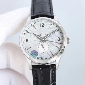Reloj de Lujo Personalizado, Mecánico Automático, Esfera Plateada Texturizada, Diseño Celestial con Triple Fecha, Caja de Acero Plateado, Reloj de Élite para Caballero - Product Image 1