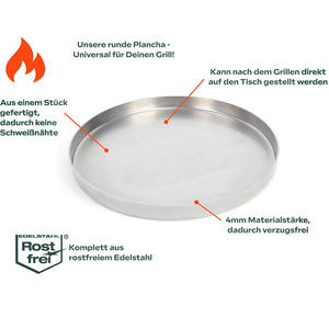 Plateau de cuisson rond antiadhésif commercial en acier inoxydable, plateau à pizza, plateau à fromage, outils de cuisson - Product Image 3