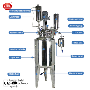 Tanque Reactor de Mezcla con Calentamiento Encamisado de Laboratorio Pequeño a Prueba de Explosiones de 80L 100L - Product Image 4