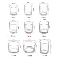 Fabrik direkt aus China Großhandel dicker Boden schwarzer bernsteinfarbener mattierter 10oz Glaskerzenglas mit Metalldeckel
