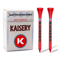 Boîte à cigarettes en bambou naturel de 83 mm (3-1/4 pouces) avec logo personnalisé imprimé, lot de 10, vente en gros, écologique, avec tees de golf