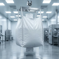 High Cleanliness Plastic FIBC Ton Bag Bulk Bag Bottle-Shaped PE Inner Liner PP Woven Outer Bag Top Filling Spout Bottom