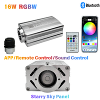 Panneau de plafond ciel étoilé 16W à fibres optiques LED, panneaux acoustiques en alliage d'aluminium PMMA RGBW 12V, indice de protection IP20, dimmable