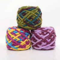 Vente directe usine – Fil à couverture épais 100 % polyester teint, écologique, anti-boulochage, 100g, super doux et moelleux pour crochet à la main