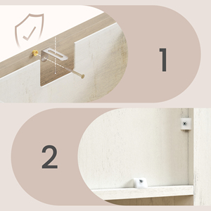 <span class=keywords><strong>VASAGLE</strong></span> Colección LIRY, Mueble <span class=keywords><strong>de</strong></span> Estilo Rústico con Cajones, Mueble <span class=keywords><strong>de</strong></span> <span class=keywords><strong>Almacenamiento</strong></span> con Puertas y Estante Ajustable - Product Image 6