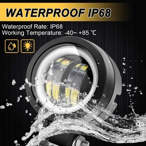 Off Road Led Light 3 Inch 20W With Angel Eye Ring Stainless Steel Mount Beach Use - Product Image 2