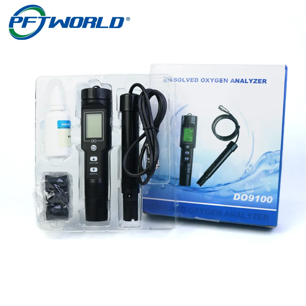 BLE-9100 digitale intelligente elettrodo Bluetooth fluido di riempimento disciolto misuratore di ossigeno Kit di prova per il Test dell'acqua dell'acquario