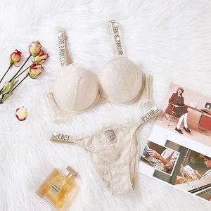 Ensemble de lingerie sexy à taille basse avec broderie florale de haute qualité, soutien-gorge fin à volants, style Victoria <span class=keywords><strong>Secret</strong></span>, dentelle, sous-vêtements pour femmes - Product Image 5