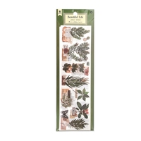 Lot de 4 autocollants botaniques vintage, plantes et fleurs, décoratifs, pour journal créatif et scrapbooking