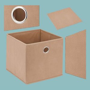 Popular Foldable Fabric Non-Woven Storage Box <b>Large</b>-Capacity Wardrobe Clothing Storage Box Snack Toys Storage <b>Bin</b> - Product Image 6