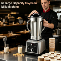 2,5L Commerciële Sojamelk Maker van RVS, Elektrische Blender voor Café, Fruit Sap & Notenmelkproductie