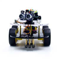 Kit de Démarrage Voiture Robot Éducative Intelligente 4x4 STEM, Projet de Programmation et Codage pour Écoles, Bricolage Multifonctionnel pour Arduino UNO R3
