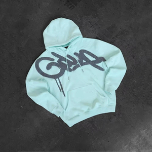 Tùy chỉnh Puff in hoodie 500gsm logo cổ điển axit rửa hoodie cho nam giới thời trang dạo phố nhà sản xuất thiết kế người đàn ông hoodie Áo nỉ - Product Image 4