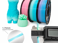 Filament PETG semi-transparent 1,75 mm 1 kg, dégradé multicolore, filament d'imprimante 3D Yiqiu3D pour abat-jour, Bambu Lab & Creality