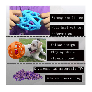 ペット犬ボールおもちゃ犬用穴付きカスタムロゴ小卸売幾何学的なゴム製 - Product Image 6